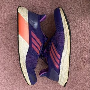 Purple pink women’s adidas ultra boost running sneakers